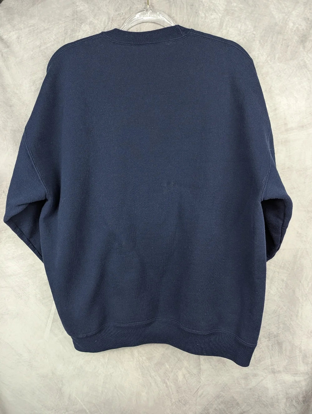 VTG 90s Jerzees Super Sweats Bookish Embroidered Crewneck Sweatshirt XL Navy - Picture 3 of 8